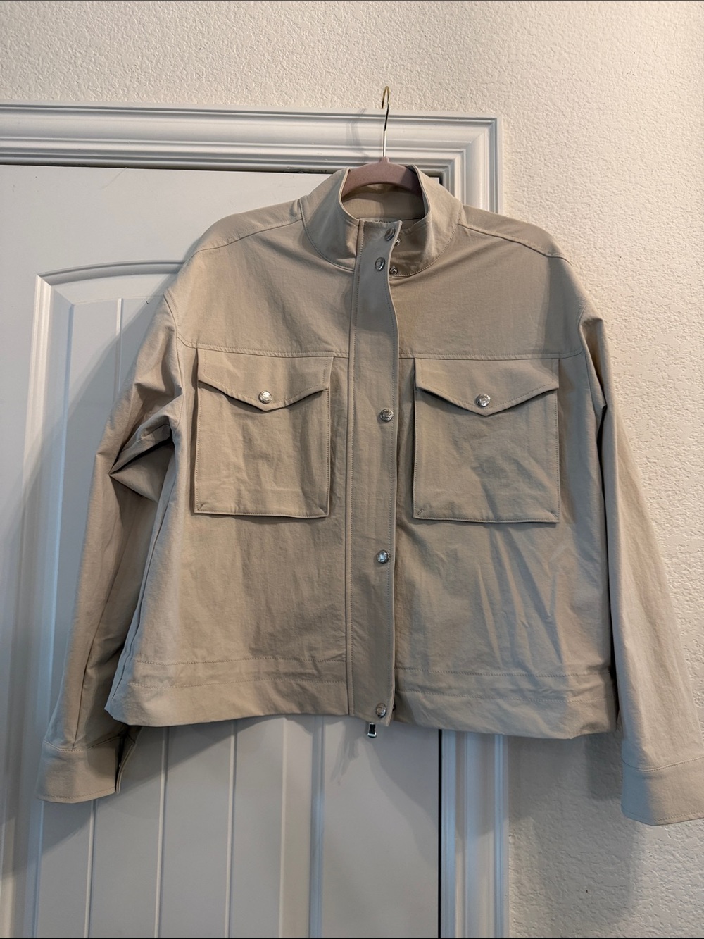 Anatomie Khaki Utility Jacket with Chest Pockets, Sz M
